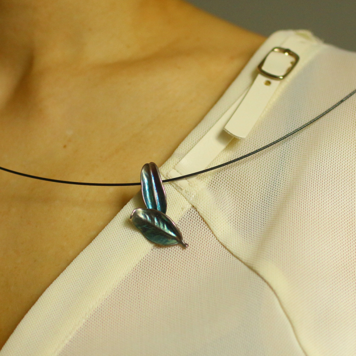 Boxwood pendant in silver, фото 3